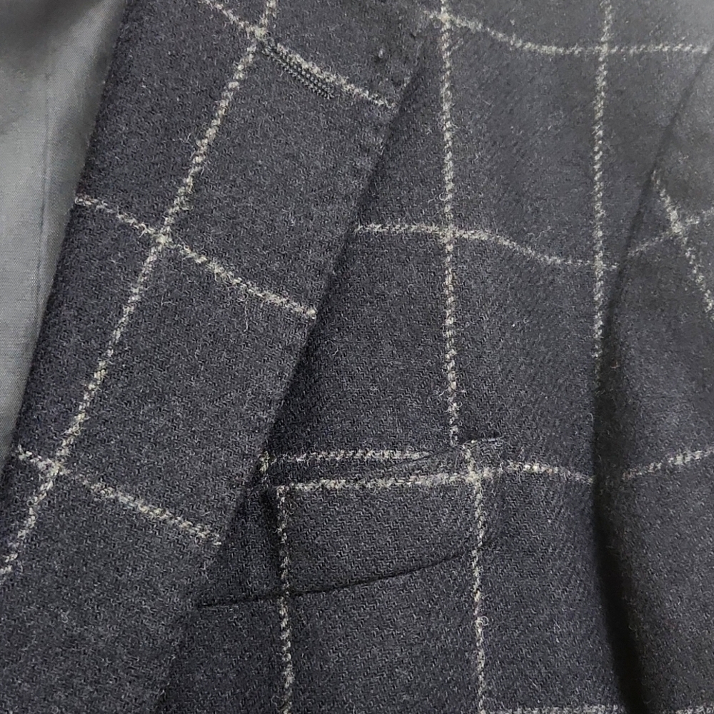 Wool blend window pane blazer - Picture 7 of 7